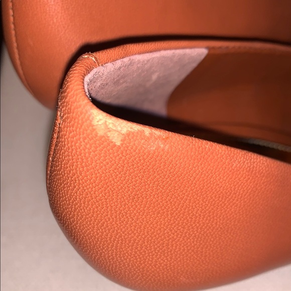 Ralph Lauren Alani Tan Leather Pump Stiletto Heels Pointed Toe - Picture 11 of 16